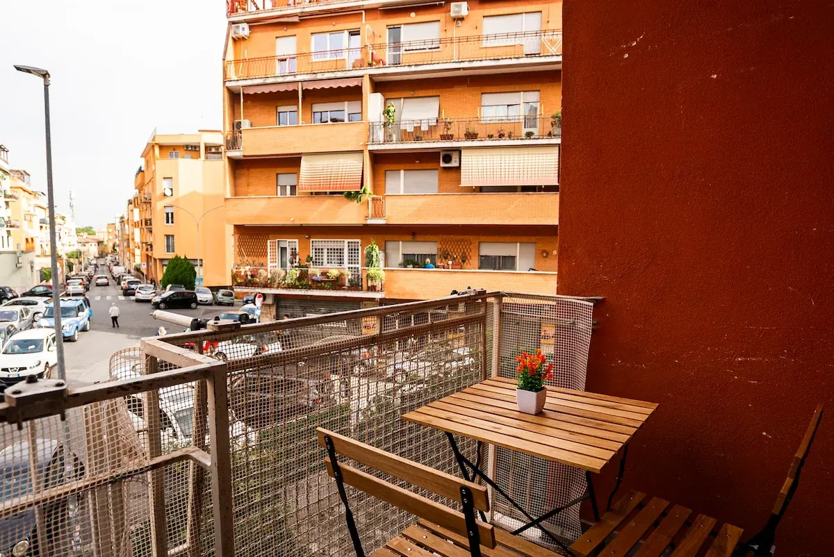 Private balcony · View over the district